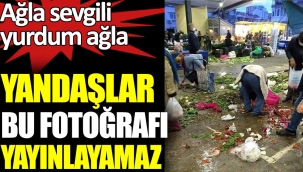 Ağla sevgili yurdum ağla. Yandaşlar bu fotoğrafı yayınlayamaz