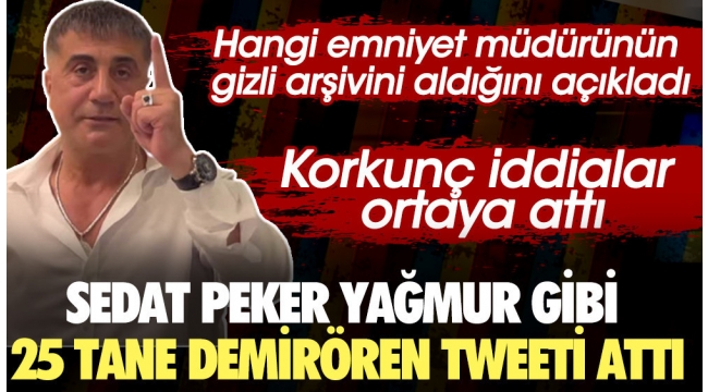 Sedat Pekerden yağmur gibi Demirören tweetleri. Hangi emniyet müdürünün gizli arşivini aldığını açıkladı. Korkunç iddialar ortaya attı