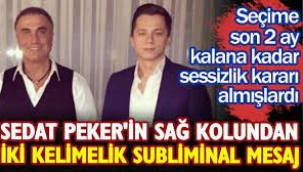 Sedat Pekerin sağ kolu Basın Danışmanı Emre Olurdan iki kelimelik subliminal mesaj