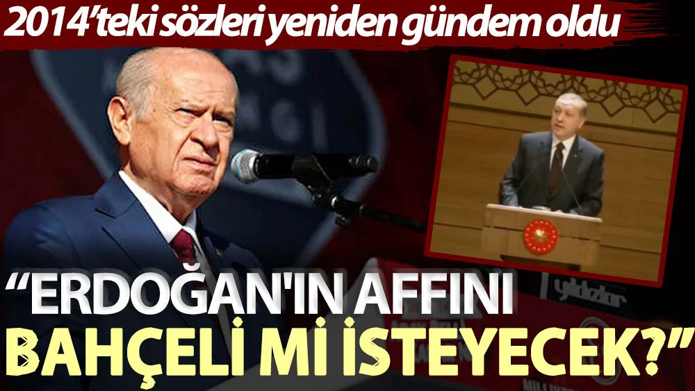 Erdoğanın affını Devlet Bahçeli mi isteyecek?