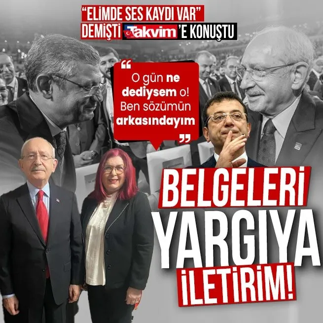 "Elimde ses kaydı var" diyen CHP'li Ferihan Karasu TAKVİM'e konuştu: İfademe başvururlarsa belgeleri yargıya iletmeye hazırım